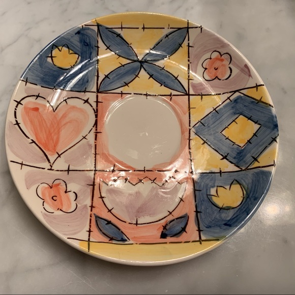 Hand-Painted Ceramic Cup & Saucer Set of 2 - Picture 5 of 9